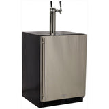 Marvel Built-In Indoor Twin Tap Beer Dispenser - Solid Stainless Steel Door - Right Hinge