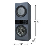 Laundry Tower Single Unit Front Load 4.4 Cu. Ft. Washer & 8 Cu. Ft. Electric Dryer