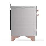 ILVE UMIB48NR3SSP Majestic III 48 inch Induction Range with 6 Elements, 5.02 cu. ft. Total Oven Capacity (Triple Glass Door, Stainless Steel, Copper)