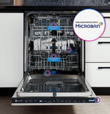 GE Profile™ ENERGY STAR® Panel-Ready Top Control Stainless Interior Dishwasher with Microban™ Antimicrobial Technology
