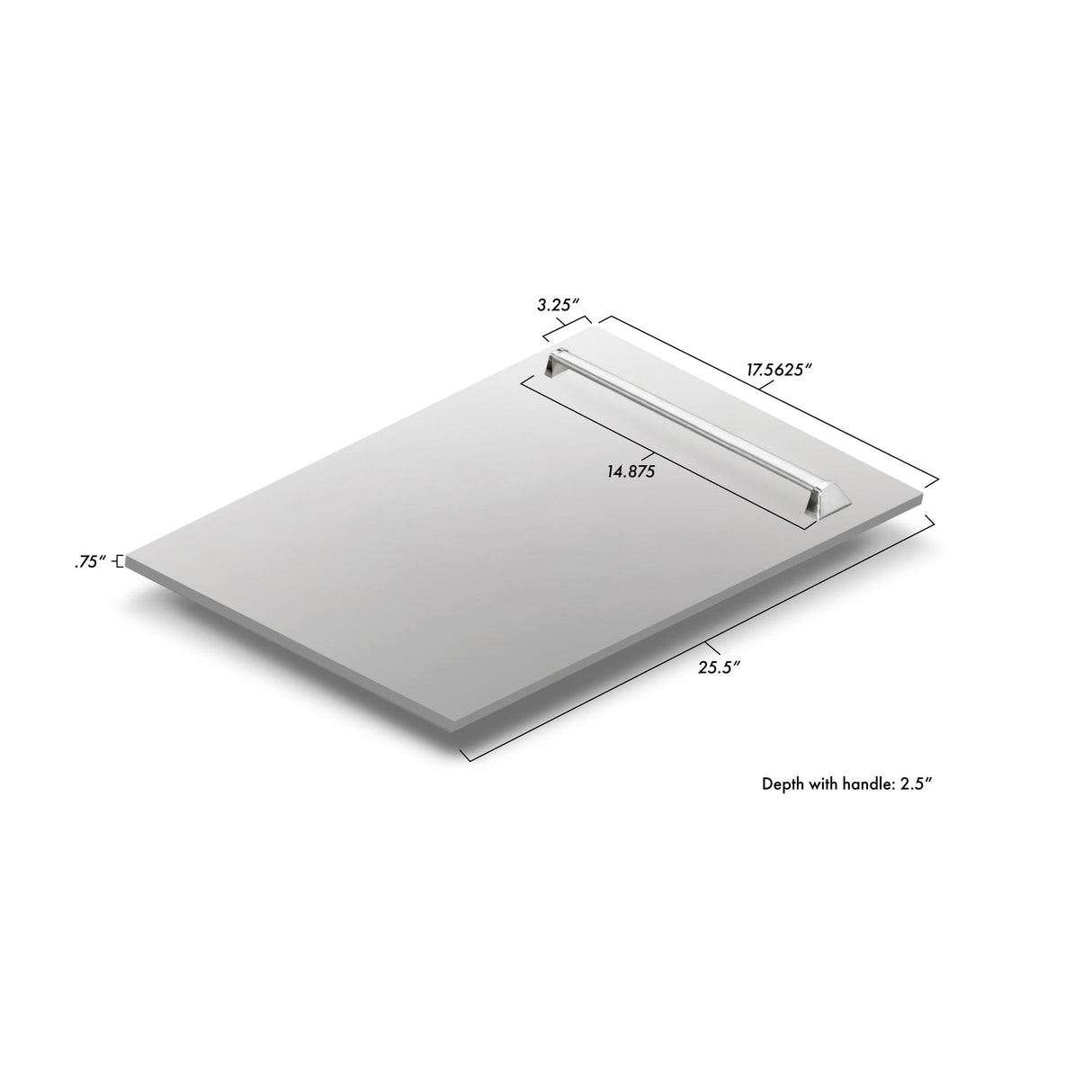 ZLINE 18 in. Tall Tub Dishwasher Panel with Traditional Handle (DPV-18) [Color: Unfinished Wood]
