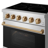 30 Inch Professional Gas With Precision Knob Control In Stainless Steel/bronze