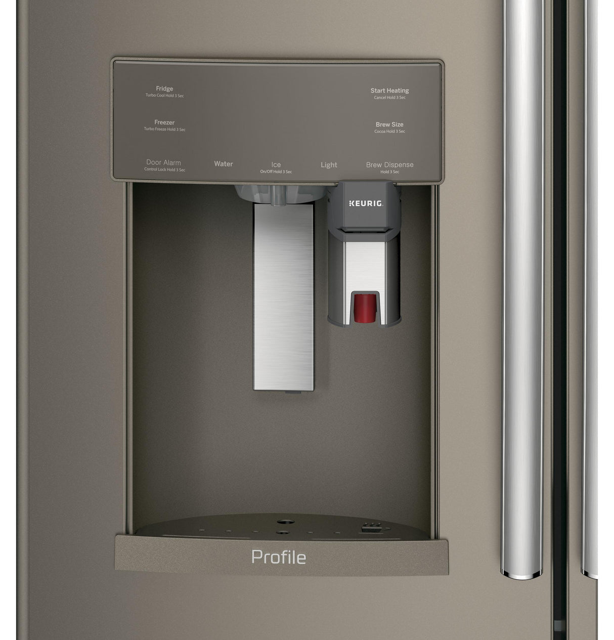 GE Profile™ Series ENERGY STAR® 22.2 Cu. Ft. Counter-Depth French-Door Refrigerator with Keurig® K-Cup® Brewing System