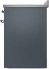 Nostalgie II 30 Inch Electric Freestanding Range in Blue Grey with Copper Trim