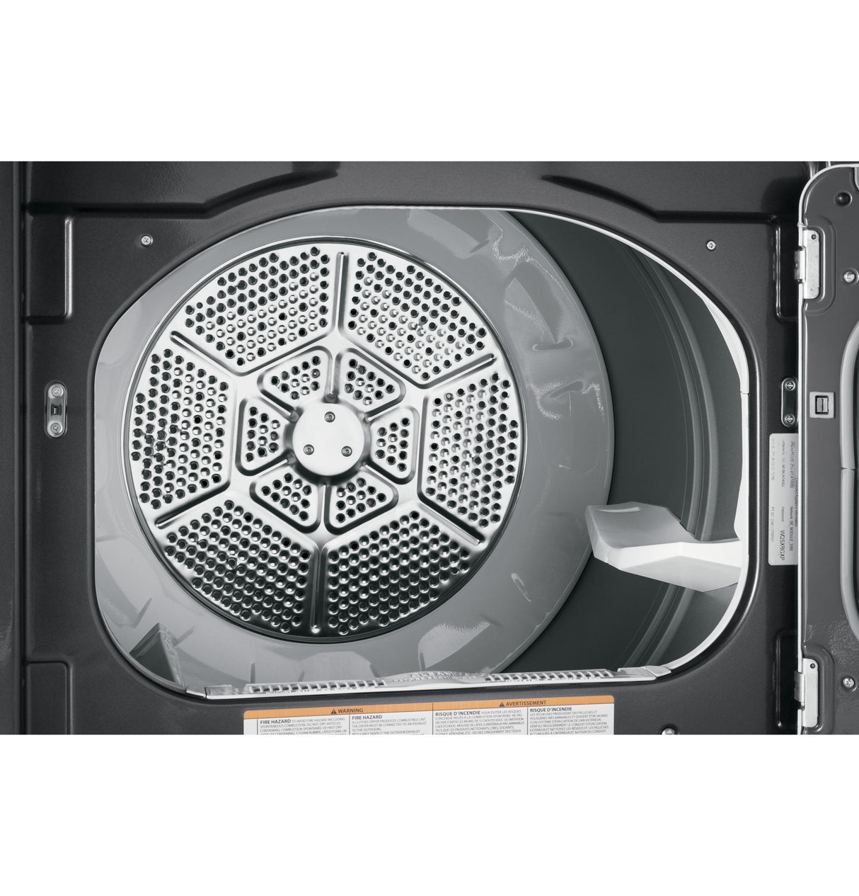 GE® 7.4 cu. ft. Capacity Smart aluminized alloy drum Electric Dryer with HE Sensor Dry