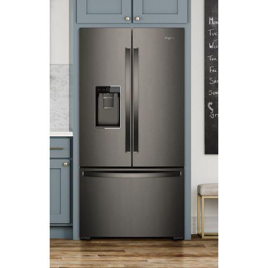 Whirlpool® 36-inch Wide Counter Depth French Door-within-Door Refrigerator - 24 cu. ft. - Black Stainless