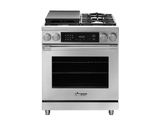 Dual Fuel Pro Range, Silver Stainless Steel, Natural Gas