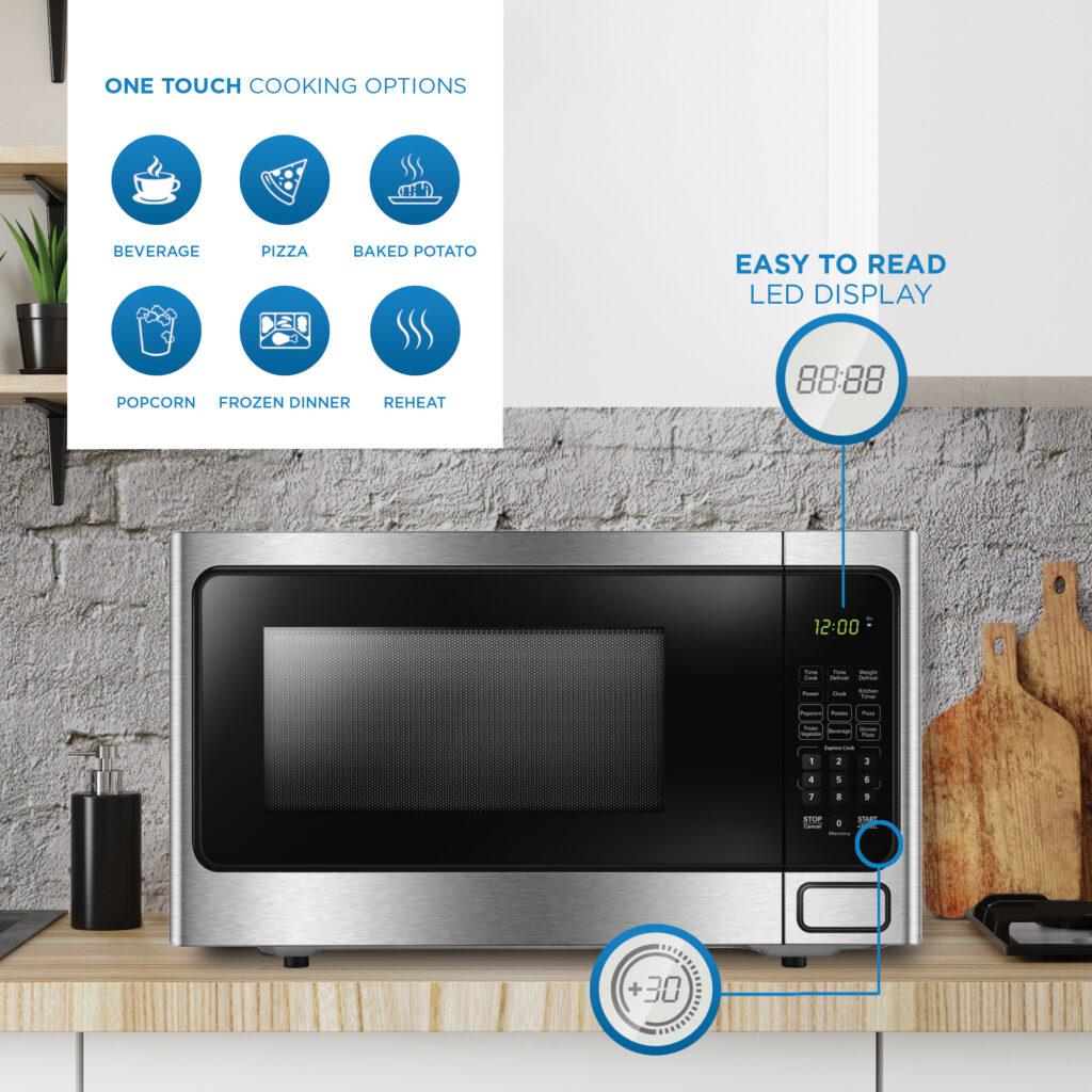 Danby Designer 1.1 cu. ft. Countertop Microwave in Stainless Steel