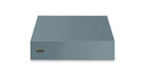 36"W. 18"H. Wall Hood (Finish: November Sky, Trim: Brushed Brass)