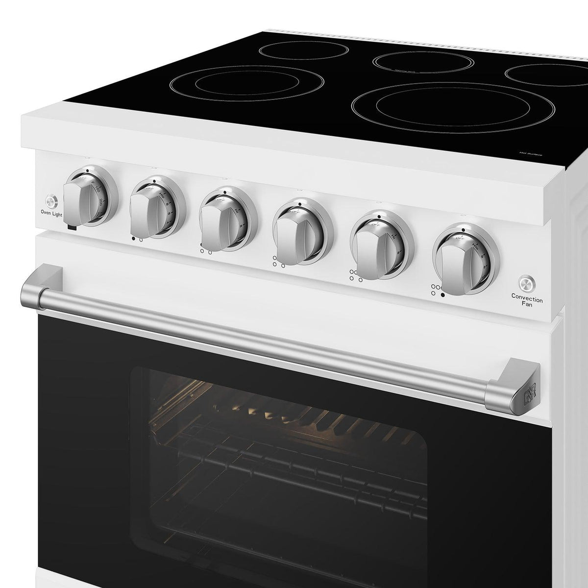 30 Inch Professional Electric Range With Precision Knob Control In White  Gordon Ramsay Series