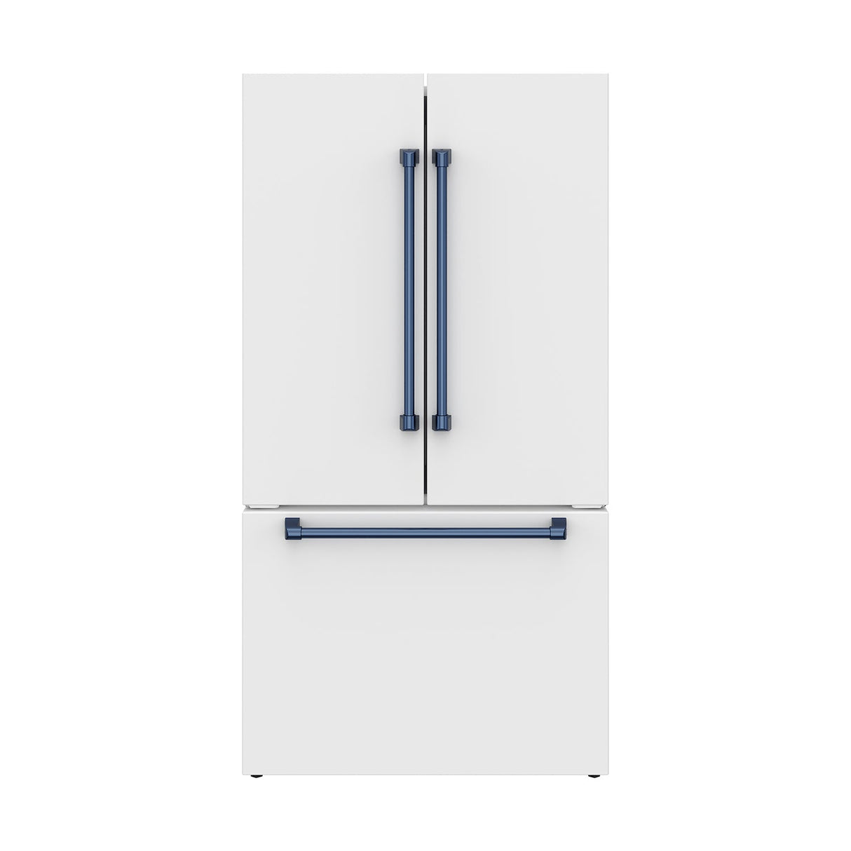 36 Inch French Door Counter Depth Refrigerator With Ice Maker - White/blue  Gordon Ramsay Series