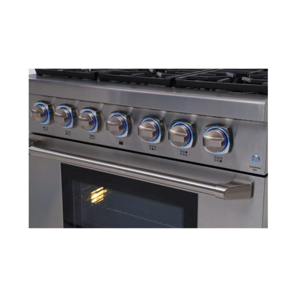 36 Inch Professional Dual Fuel Range In Stainless Steel
