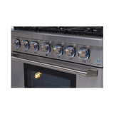 36 Inch Professional Dual Fuel Range In Stainless Steel