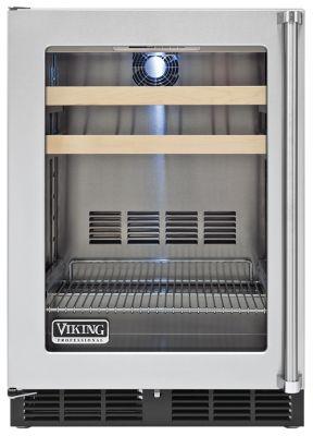 24" Beverage Center, Clear Glass, Left Hinge/Right Handle