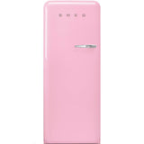 Approx 24" 50'S Style Refrigerator with ice compartment, Pink, Left hand hinge