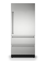 36"W. Integrated Bottom Freezer Door Panel Right Hinge - Stainless