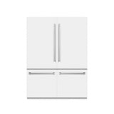ZLINE 60 in. 32.2 cu. ft. French Door Built-In Bottom Freezer Refrigerator with Water Dispensers and Ice Makers in White Matte with Graphite Gray Interior (GRBIV-WM-60)