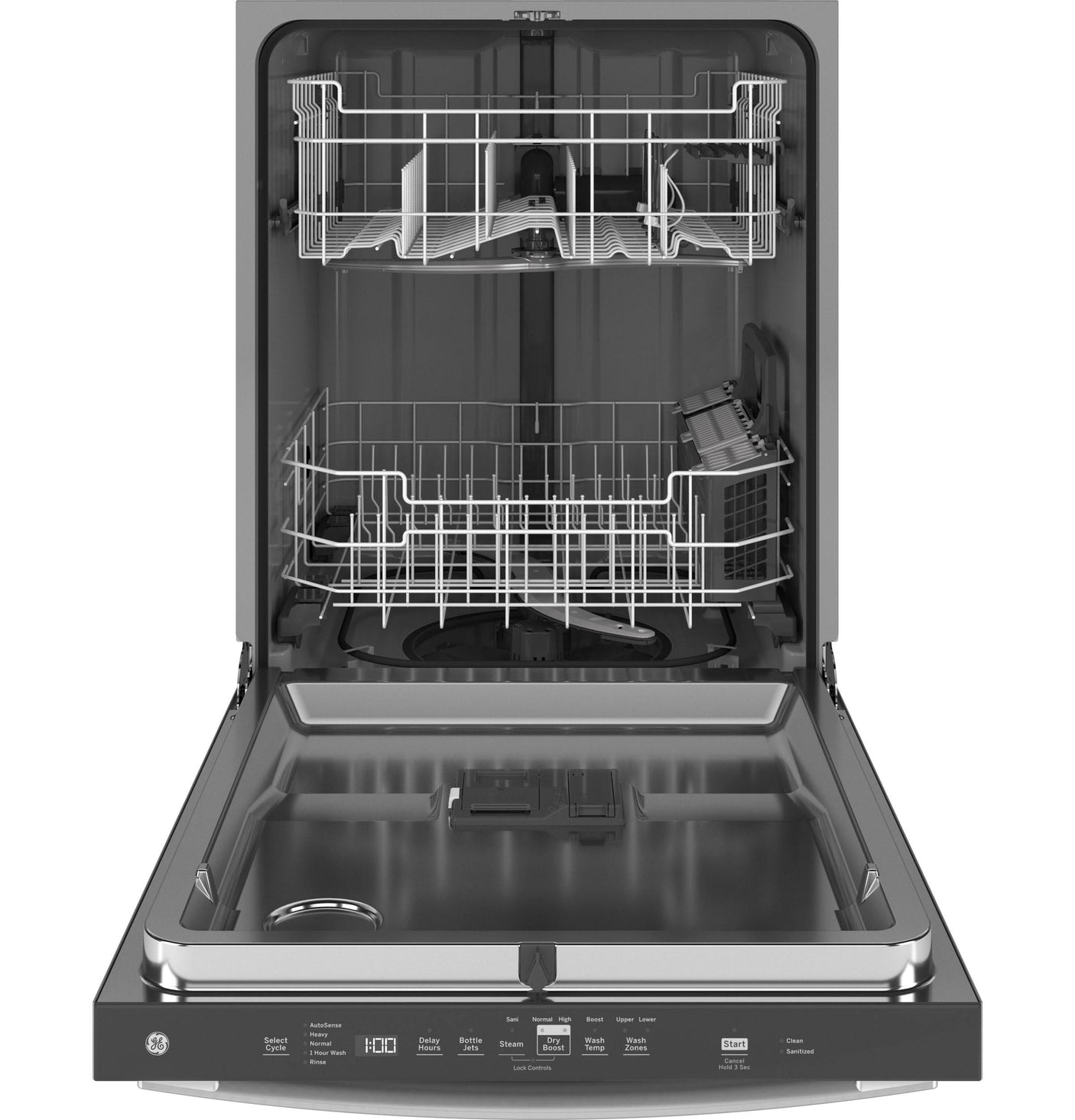 GE® ENERGY STAR® Top Control with Stainless Steel Interior Door Dishwasher with Sanitize Cycle & Dry Boost