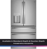 GE Profile™ ENERGY STAR® 27.9 Cu. Ft. Smart Fingerprint Resistant 4-Door French-Door Refrigerator with Door In Door