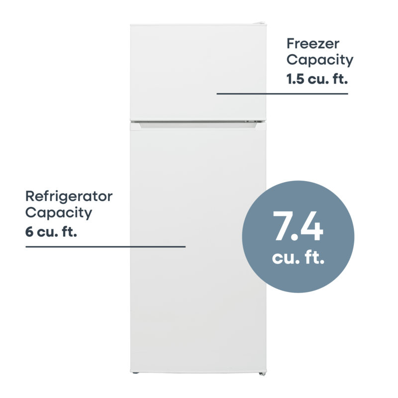 Element 21.3 in. 7.4 cu. ft. Compact Top Freezer Refrigerator - White