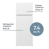 Element 21.3 in. 7.4 cu. ft. Compact Top Freezer Refrigerator - White