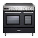 Verona VUFSEE365DE 36 inch Ultima Double Oven Electric Range with 5 Radiant Elements, 4.1 cu. ft. Total Oven Capacity (Matte Black)