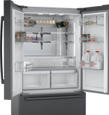 800 Series French Door Bottom Mount Refrigerator 36" Black Stainless Steel