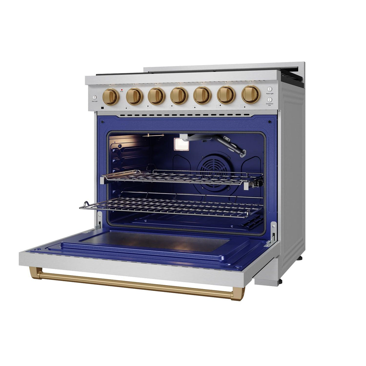 36 Inch Professional Gas Range With Precision Knob In Stainless Steel and Bronze  Gordon Ramsay Series