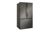 36" Wide, 27 cu ft. 3 Door French Door, C/Depth Refrigerator with Internal Water Dispenser, PrintProof Black Stainless Steel