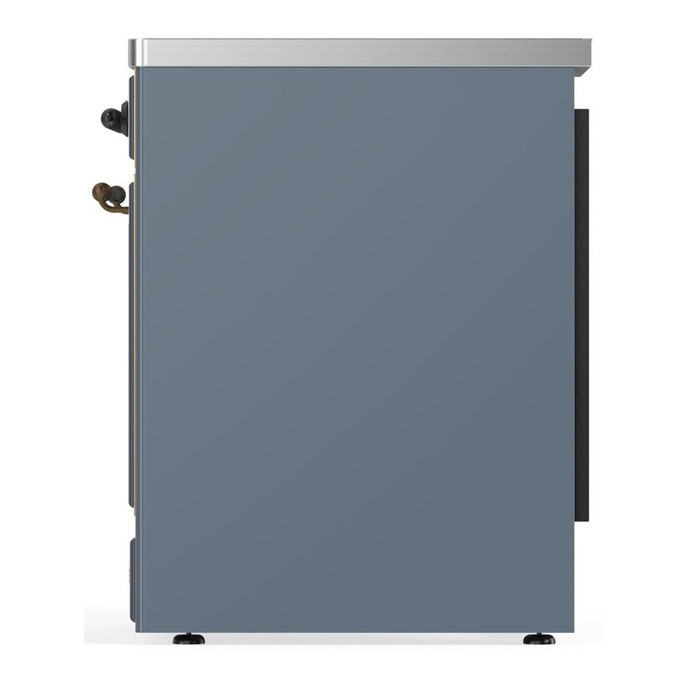 ILVE UMIB30QNR3BGB Majestic III 30 inch Induction Range with 4 Elements, 4 cu. ft. Oven Capacity (Solid Door, Blue Grey, Burnished)