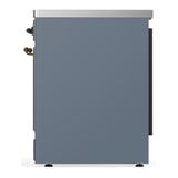 ILVE UMIB30QNR3BGB Majestic III 30 inch Induction Range with 4 Elements, 4 cu. ft. Oven Capacity (Solid Door, Blue Grey, Burnished)