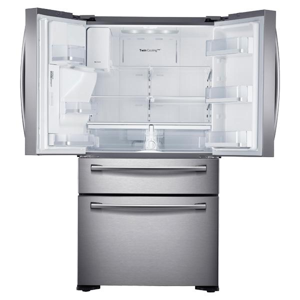 36" Wide, 23 cu. ft. Counter-Depth French Door Refrigerator with Sparkling Water Dispenser (Stainless Steel)