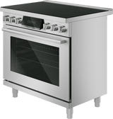 800 Series, Induction freestanding range cooker, 36'', Stainless steel