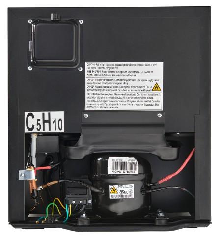 Danby 1.6 cu. ft. Compact Glass Door Fridge in Platinum