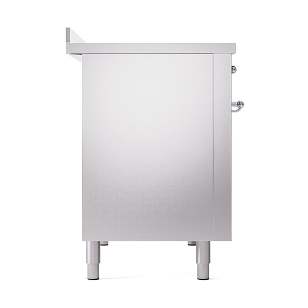 ILVE UNI486QNMPSSC Nostalgie II Noblesse 48 inch Induction Range (Solid Door, Stainless Steel, Chrome)