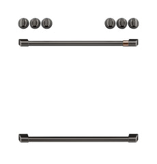Café™ Front Control Induction Knobs and Handles - Brushed Black