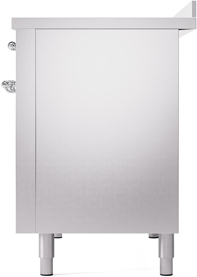 Nostalgie II 48 Inch Electric Freestanding Range in Stainless Steel with Chrome Trim
