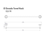 ZLINE El Dorado Towel Rail in Polished Gold (ELD-TR-PG) [Color: Polished Gold]