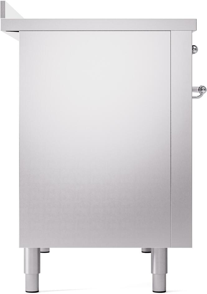 Nostalgie II 48 Inch Electric Freestanding Range in Stainless Steel with Chrome Trim