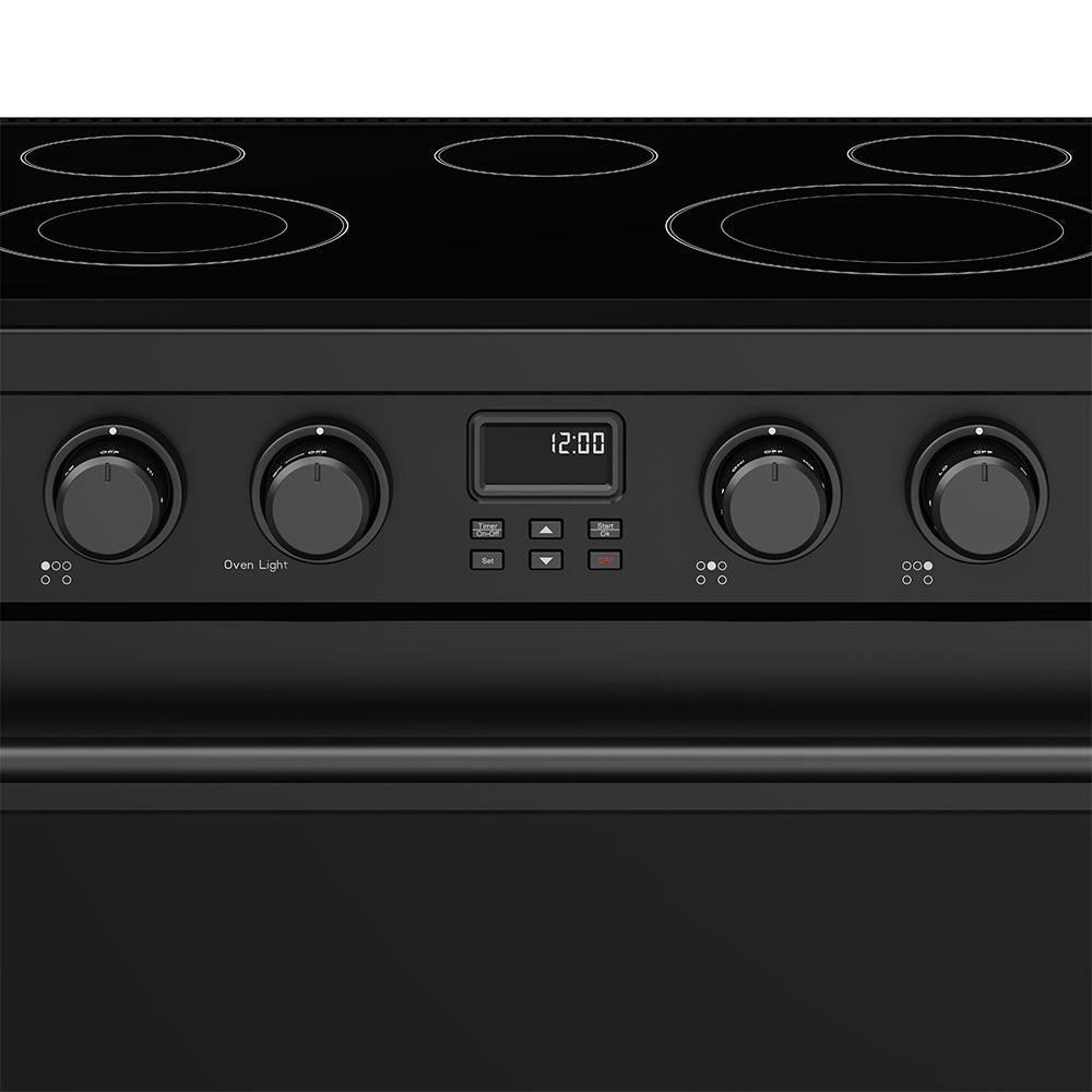 36 Inch Electric Range In Black - Contemporary Professional