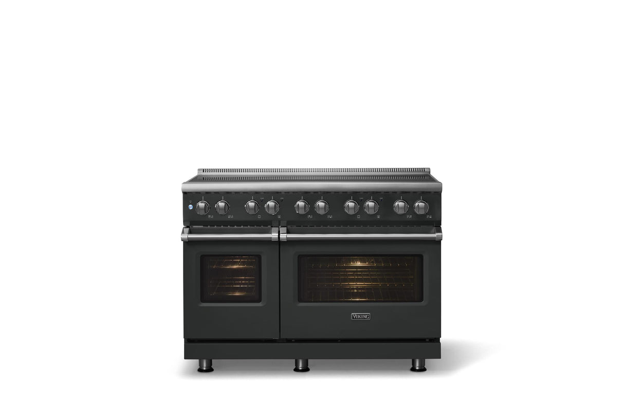 48"W. Induction Range (Finish: Antique Bronze, Trim: Polished Chrome)