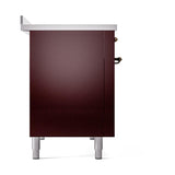 ILVE UNI486QNMPBUB Nostalgie II Noblesse 48 inch Induction Range (Solid Door, Burgundy, Burnished)