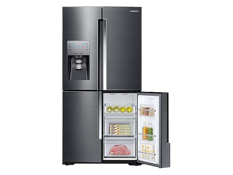 22 cu. ft. Food Showcase Counter Depth 4-Door Flex™ Refrigerator with FlexZone™ in Black Stainless Steel