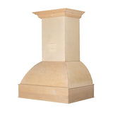 ZLINE Unfinished Wooden Wall Mount Range Hood - Includes Remote Blower (369UF-R) [Size: 42 Inch, CFM: 400]
