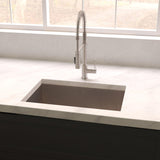 ZLINE 27 in. Meribel Undermount Single Bowl Satin Stainless Steel Kitchen Sink with Bottom Grid (SRS-27S)