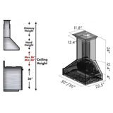 ZLINE 30 in. Wooden Wall Mount Range Hood in Normandy - Includes Remote Motor