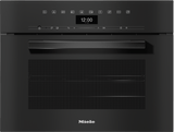 DGC 7440 AM Obsidian Black - 24" Compact Combi-Steam Oven XL for steam cooking, baking, roasting with networking + BrilliantLight.