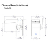 ZLINE Diamond Peak Bath Faucet in Brushed Nickel (DMP-BF-BN)