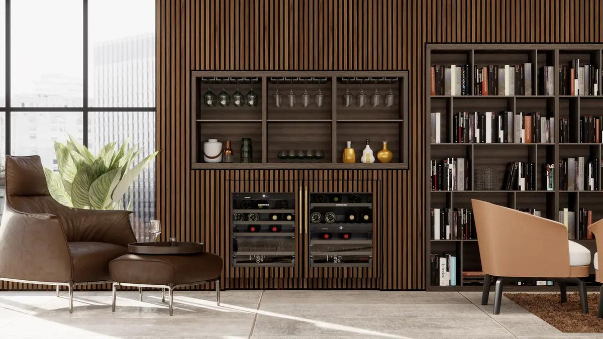 Wine fridge suitable for undercounter installation for wine tempering