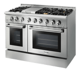 Thor Kitchen 48 Inch Professional Dual Fuel Range In Stainless Steel - Hrd4803ulp